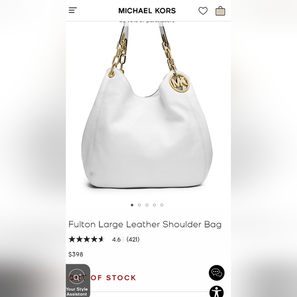 Michael Kors Caramel Colored Fulton Large Leather Shoulder Bag - Picture 16 of 16